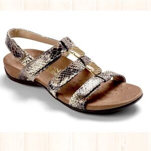 VIONIC SNAKESKIN COMFORT SLINGBACK ADJUSTABLE “AMBER” SANDALS SIZE 6